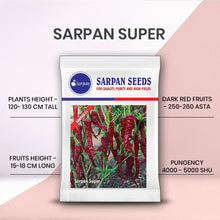 Load image into Gallery viewer, Sarpan Super ( Dabbi Byadgi Chilli seeds )