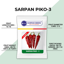Load image into Gallery viewer, Sarpan Piko-3 Chilli Seeds | Red Mirchi Ke Beej
