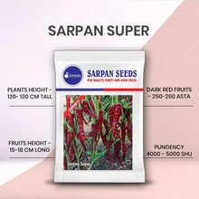 Load image into Gallery viewer, Sarpan Super ( Dabbi Byadgi Chilli seeds )
