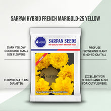 Load image into Gallery viewer, Sarpan Hybrid French  Marigold -25 Yellow
